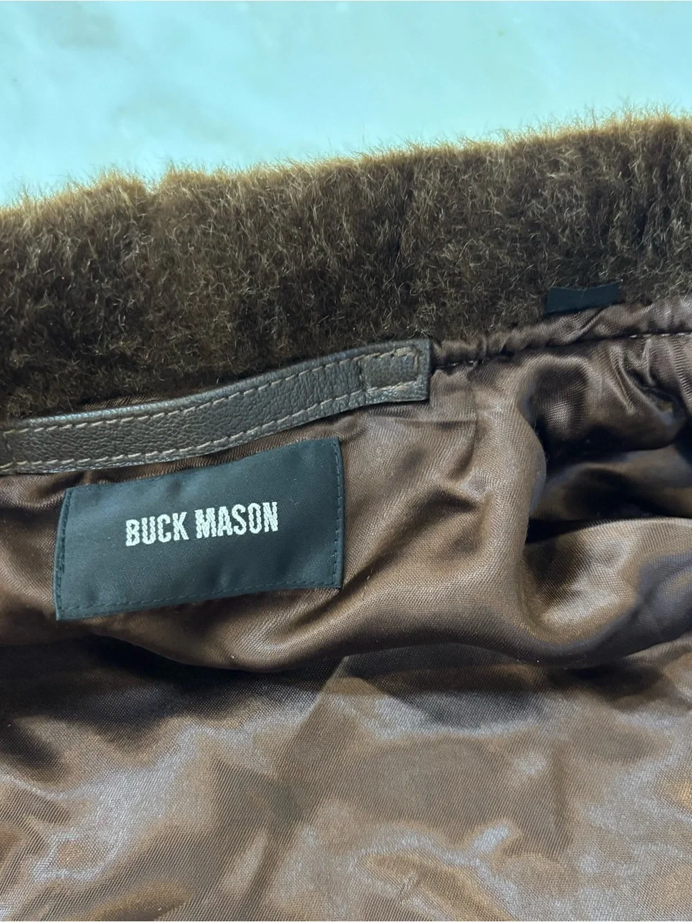 Buck Mason Men’s Ranger Leather G-1 Flight Jacket Size Large Brown